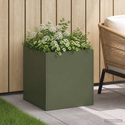 Garden Planter Olive Green 35 x 35 x 35 cm Cold-rolled Steel