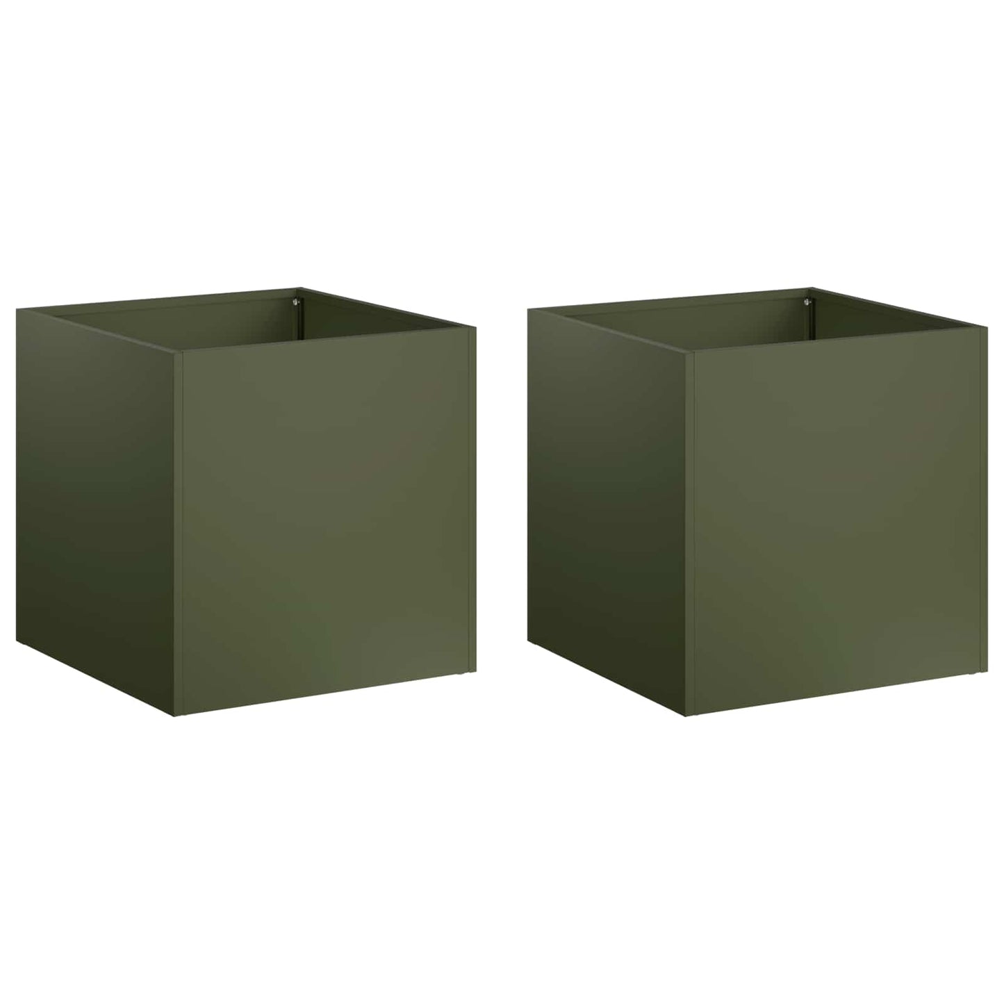 Garden Planter 2 pcs Olive Green 35 x 35 x 35 cm