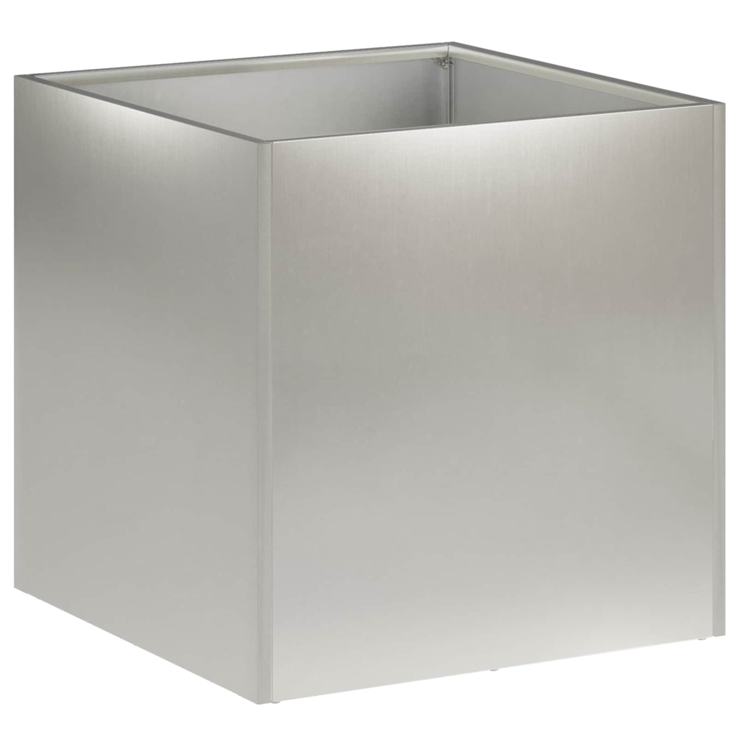 Garden Planter 2 pcs Silver 35 x 35 x 35 cm Stainless Steel