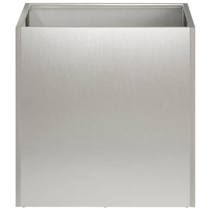 Garden Planter Silver 45 x 45 x 45 cm Stainless Steel