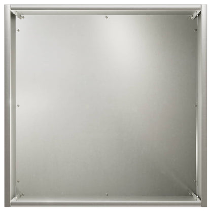 Garden Planter 2 pcs Silver 45 x 45 x 45 cm Stainless Steel