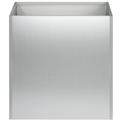 Garden Planter Silver 45 x 45 x 45 cm Galvanised Steel