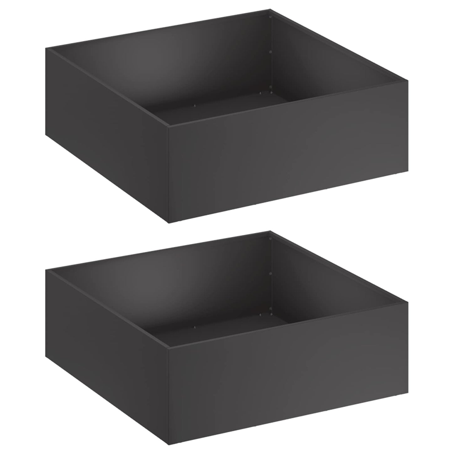 Garden Planter 2 pcs Black 40 x 40 x 20 cm Cold-rolled Steel