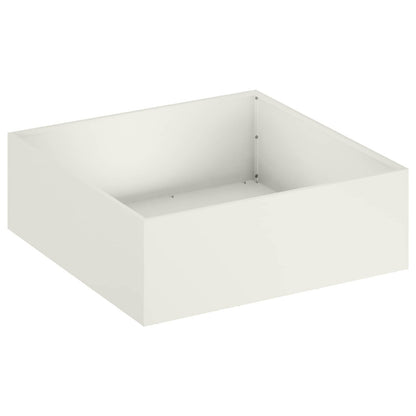 Garden Planter White 40 x 40 x 20 cm Cold-rolled Steel