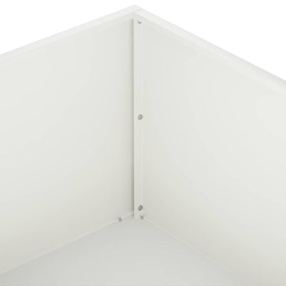 Garden Planter 2 pcs White 40 x 40 x 20 cm Cold-rolled Steel