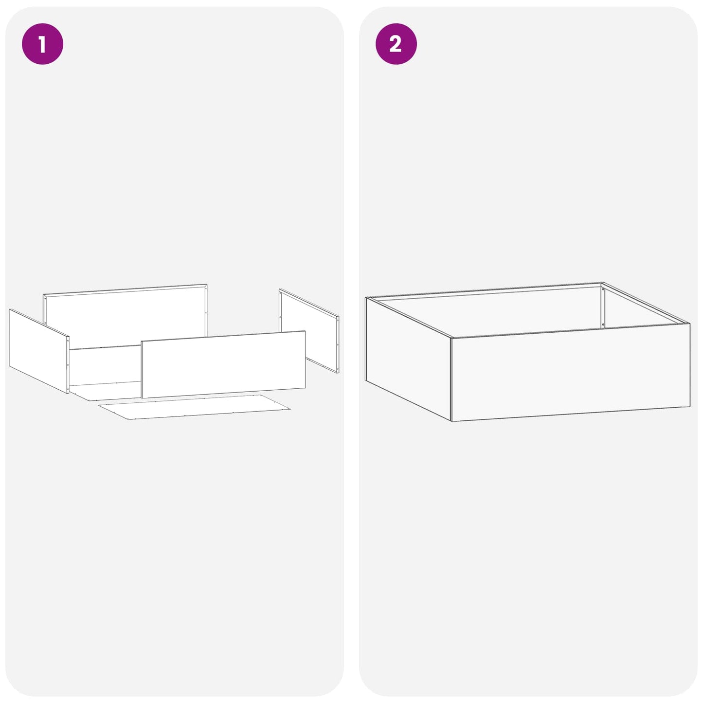 Garden Planter 2 pcs White 40 x 40 x 20 cm Cold-rolled Steel