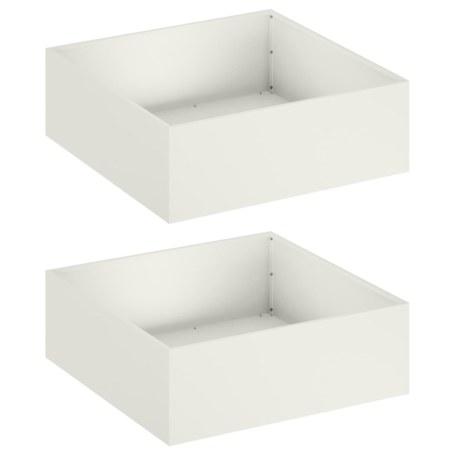 Garden Planter 2 pcs White 40 x 40 x 20 cm Cold-rolled Steel
