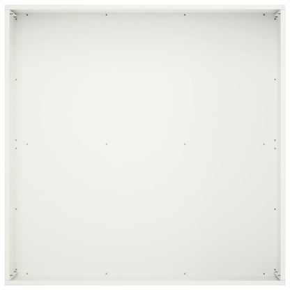 Garden Planter 2 pcs White 40 x 40 x 20 cm Cold-rolled Steel
