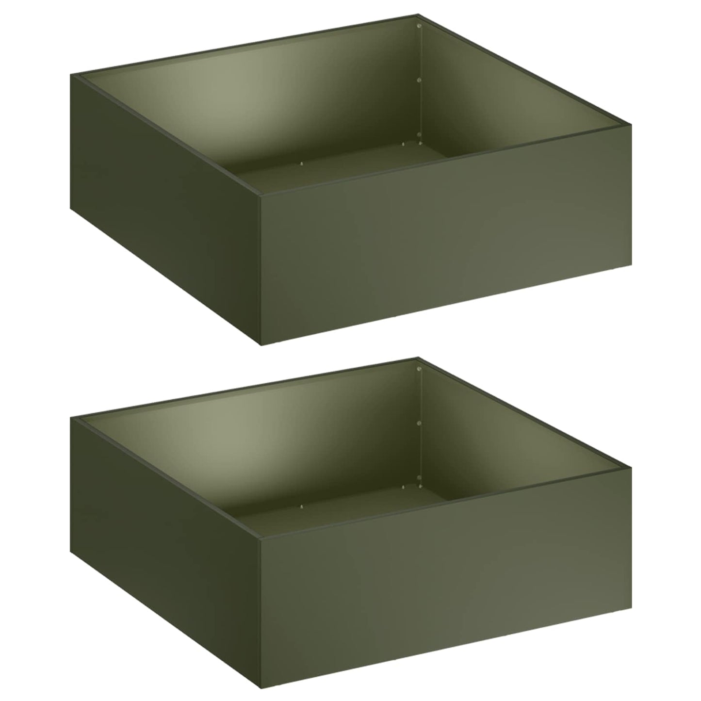 Garden Planter 2 pcs Olive Green 40 x 40 x 20 cm