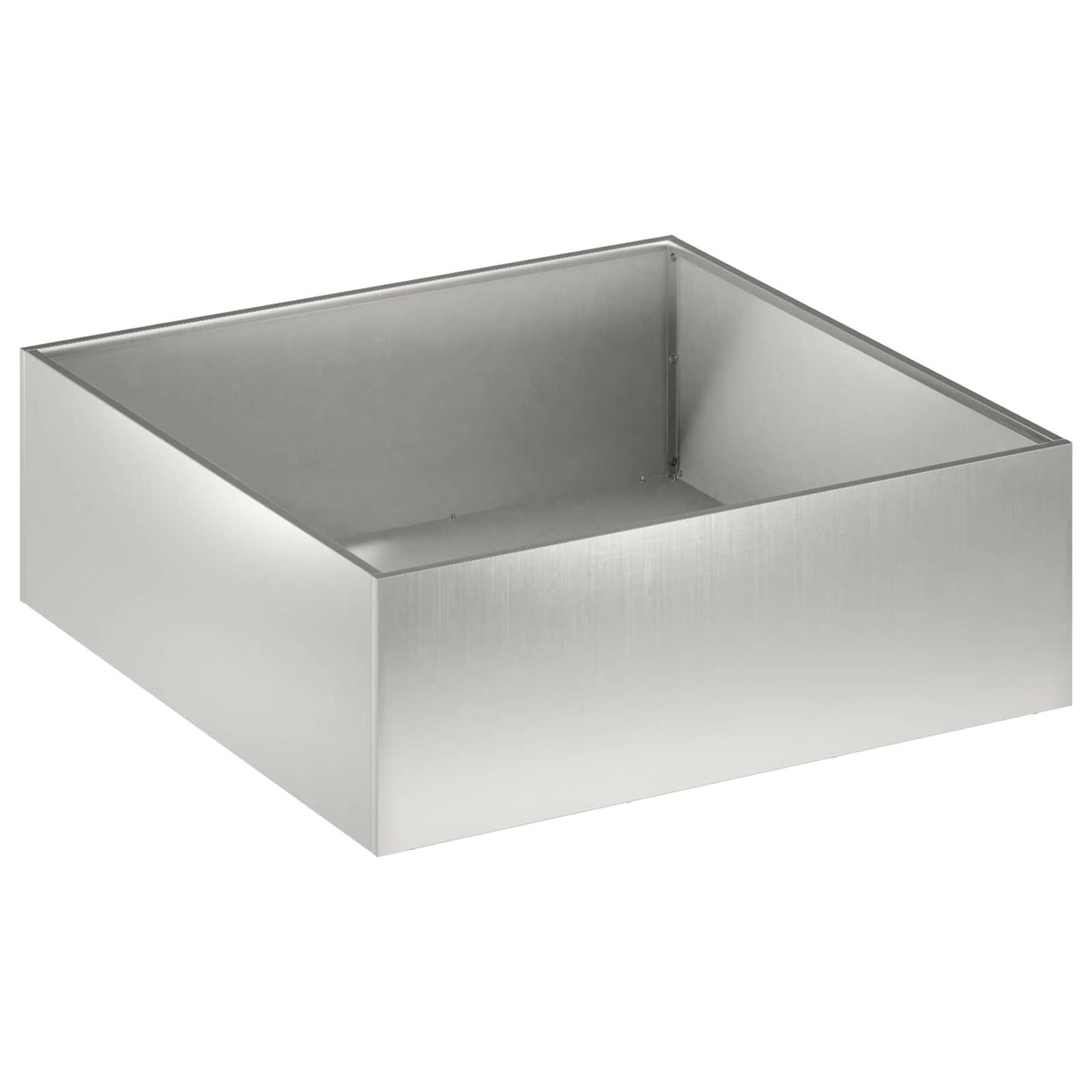 Garden Planter 2 pcs Silver 40 x 40 x 20 cm Stainless Steel