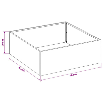 Garden Planter 2 pcs Silver 40 x 40 x 20 cm Galvanised Steel