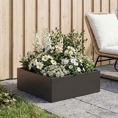 Garden Planter Black 60 x 60 x 20 cm Cold-rolled Steel