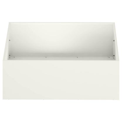 Garden Planter White 60 x 60 x 20 cm Cold-rolled Steel