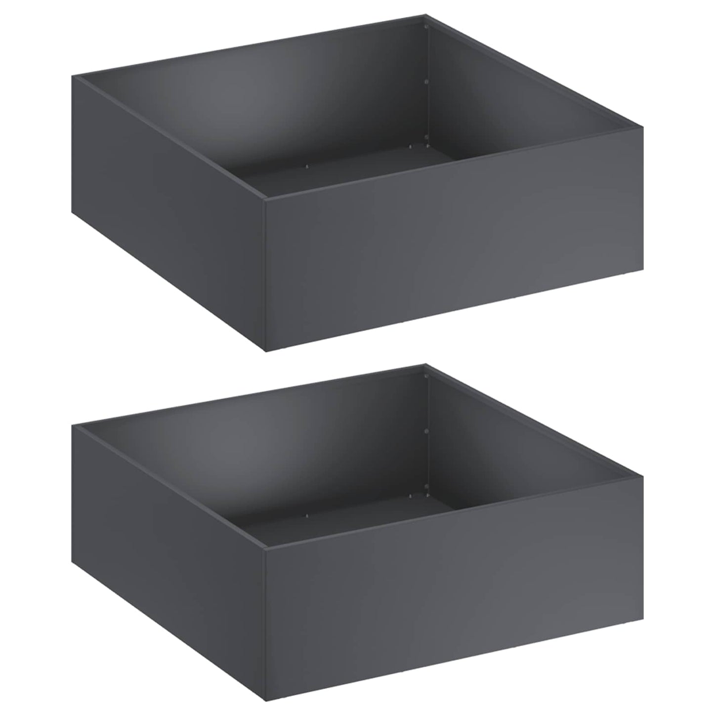 Garden Planter 2 pcs Anthracite 60 x 60 x 20 cm