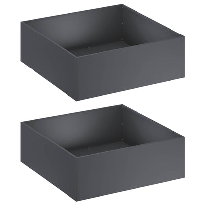 Garden Planter 2 pcs Anthracite 60 x 60 x 20 cm