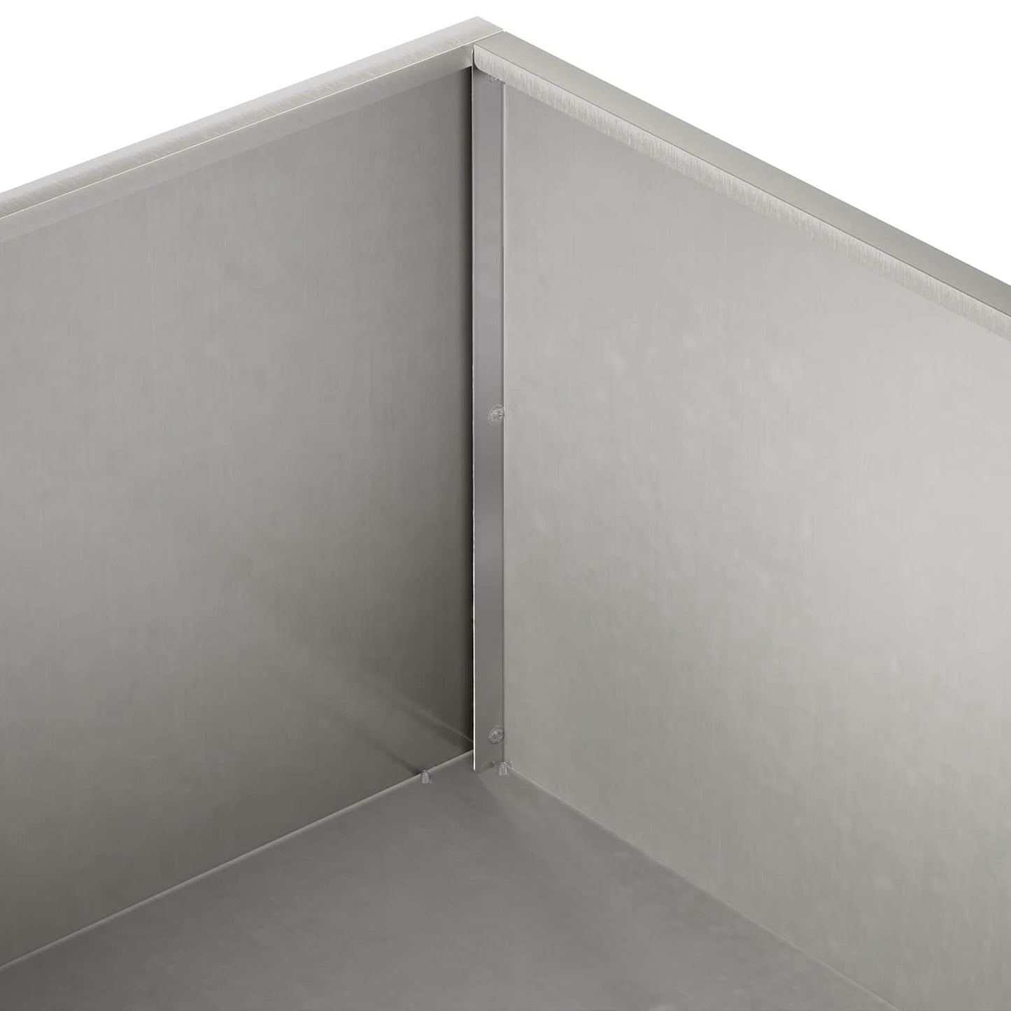 Garden Planter Silver 60 x 60 x 20 cm Stainless Steel