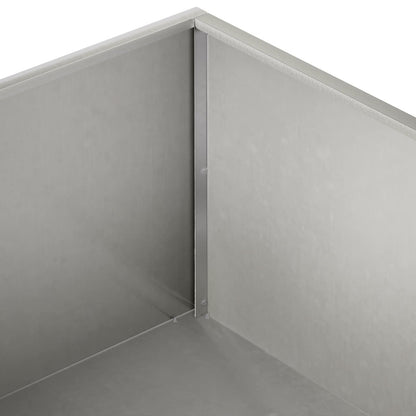 Garden Planter 2 pcs Silver 60 x 60 x 20 cm Stainless Steel