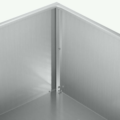 Garden Planter 2 pcs Silver 60 x 60 x 20 cm Galvanised Steel