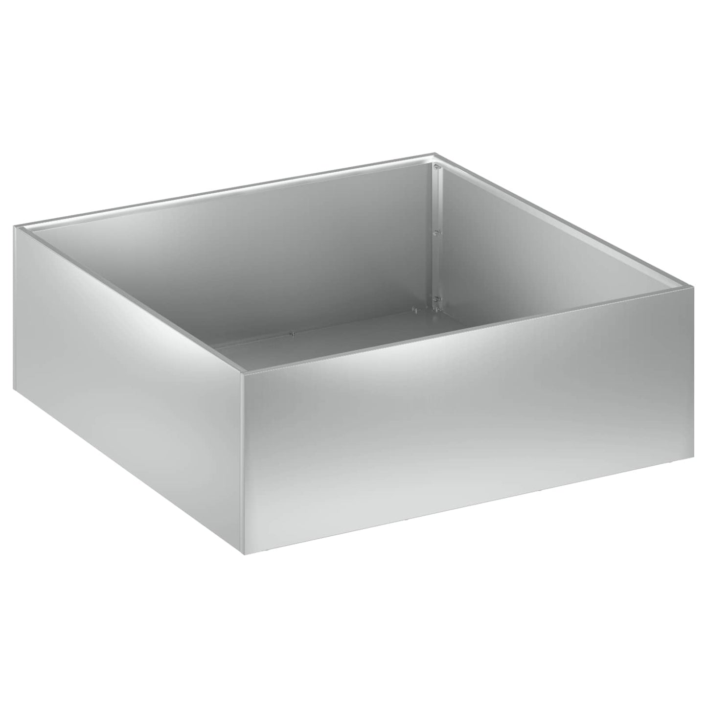 Garden Planter 2 pcs Silver 60 x 60 x 20 cm Galvanised Steel