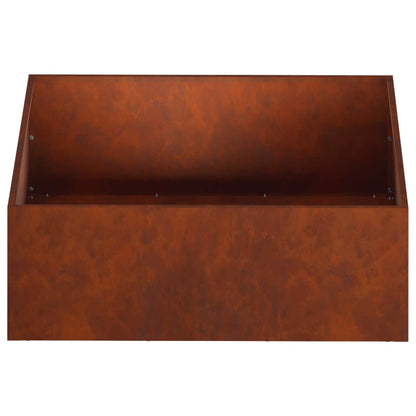 Garden Planter Rusty 60 x 60 x 20 cm Weathering Steel