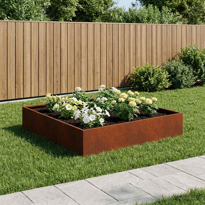 Garden Planter Rusty 80 x 80 x 20 cm Weathering Steel