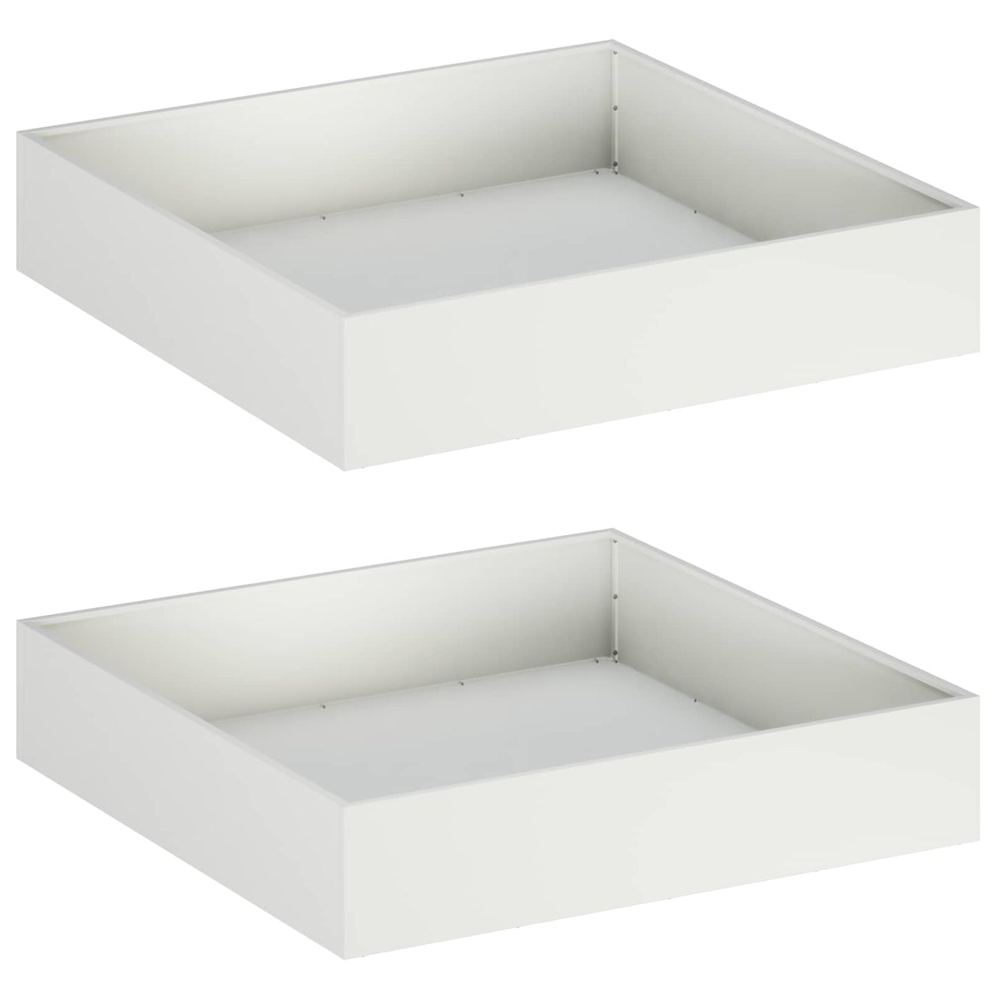 Garden Planter 2 pcs White 100 x 100 x 20 cm Cold-rolled Steel
