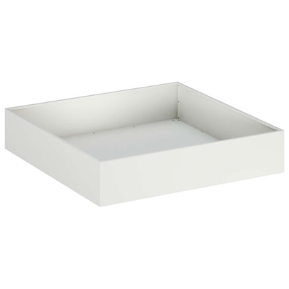 Garden Planter 2 pcs White 100 x 100 x 20 cm Cold-rolled Steel