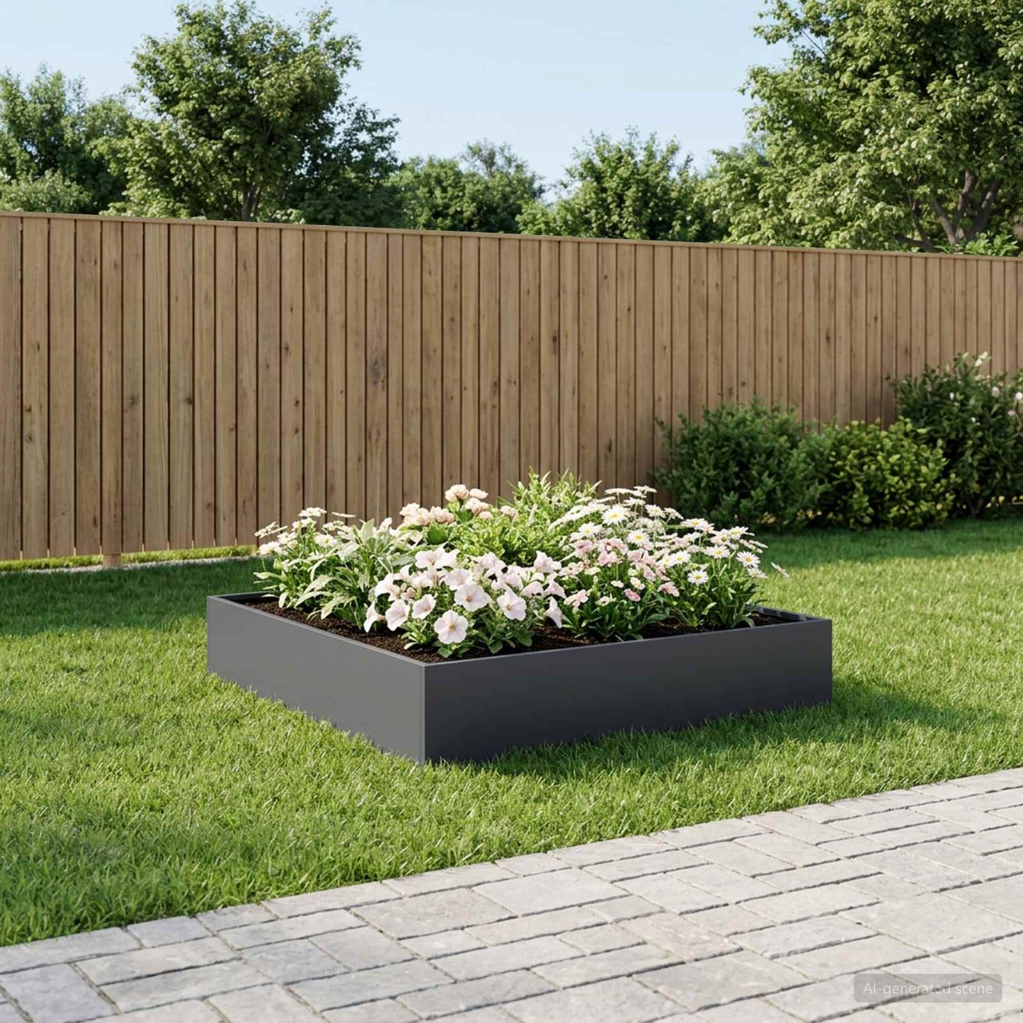 Garden Planter Anthracite 100 x 100 x 20 cm Cold-rolled Steel