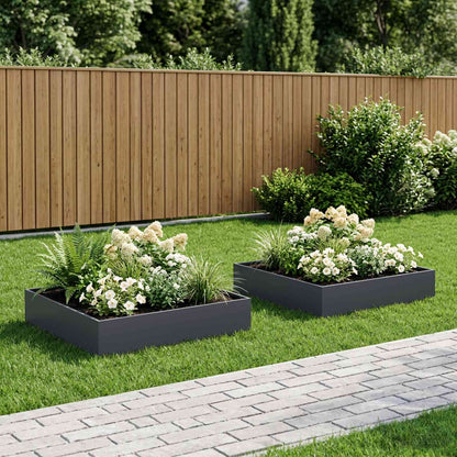 Garden Planter 2 pcs Anthracite 100 x 100 x 20 cm