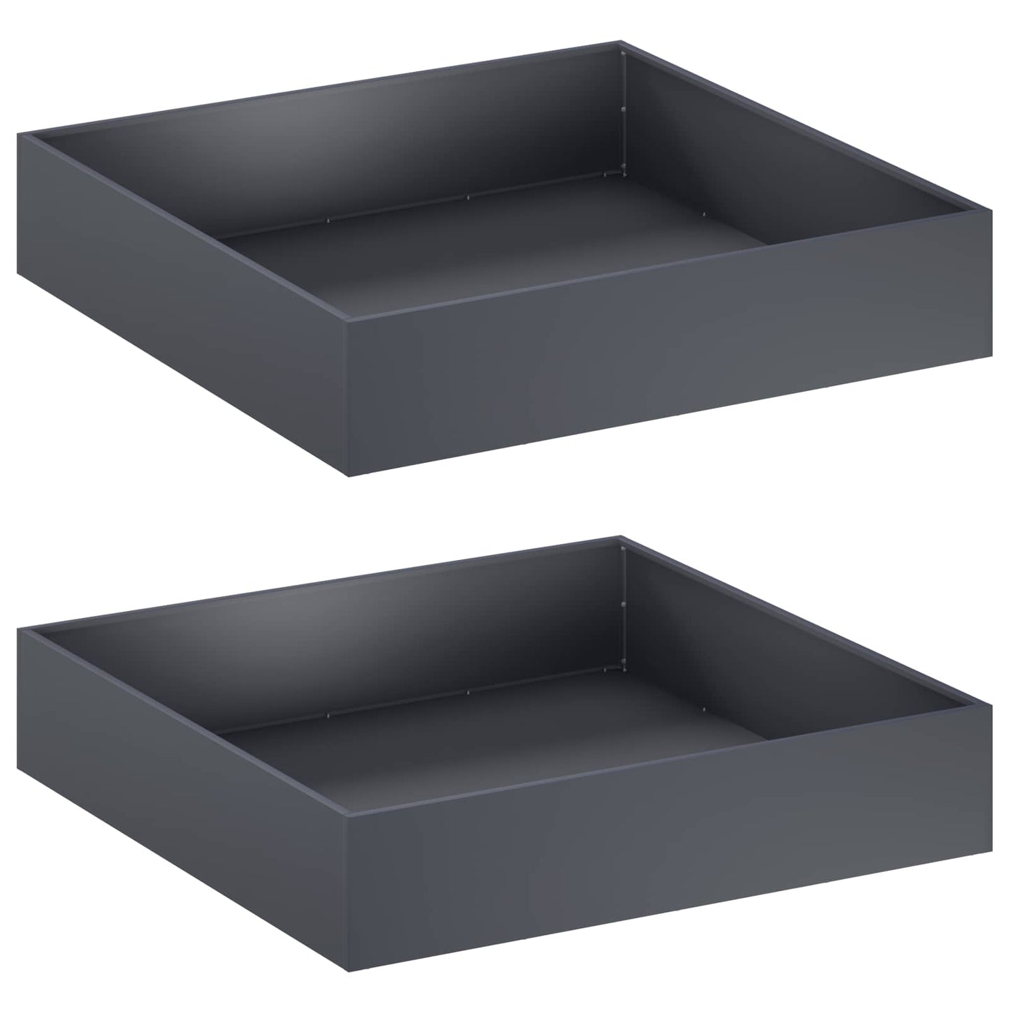 Garden Planter 2 pcs Anthracite 100 x 100 x 20 cm