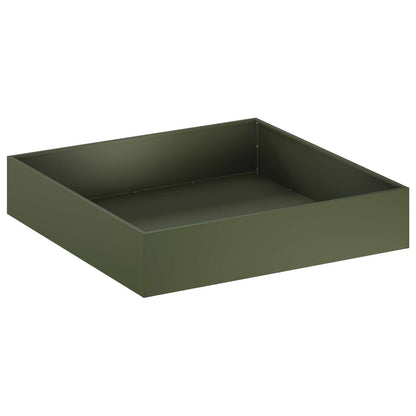 Garden Planter Olive Green 100 x 100 x 20 cm Cold-rolled Steel