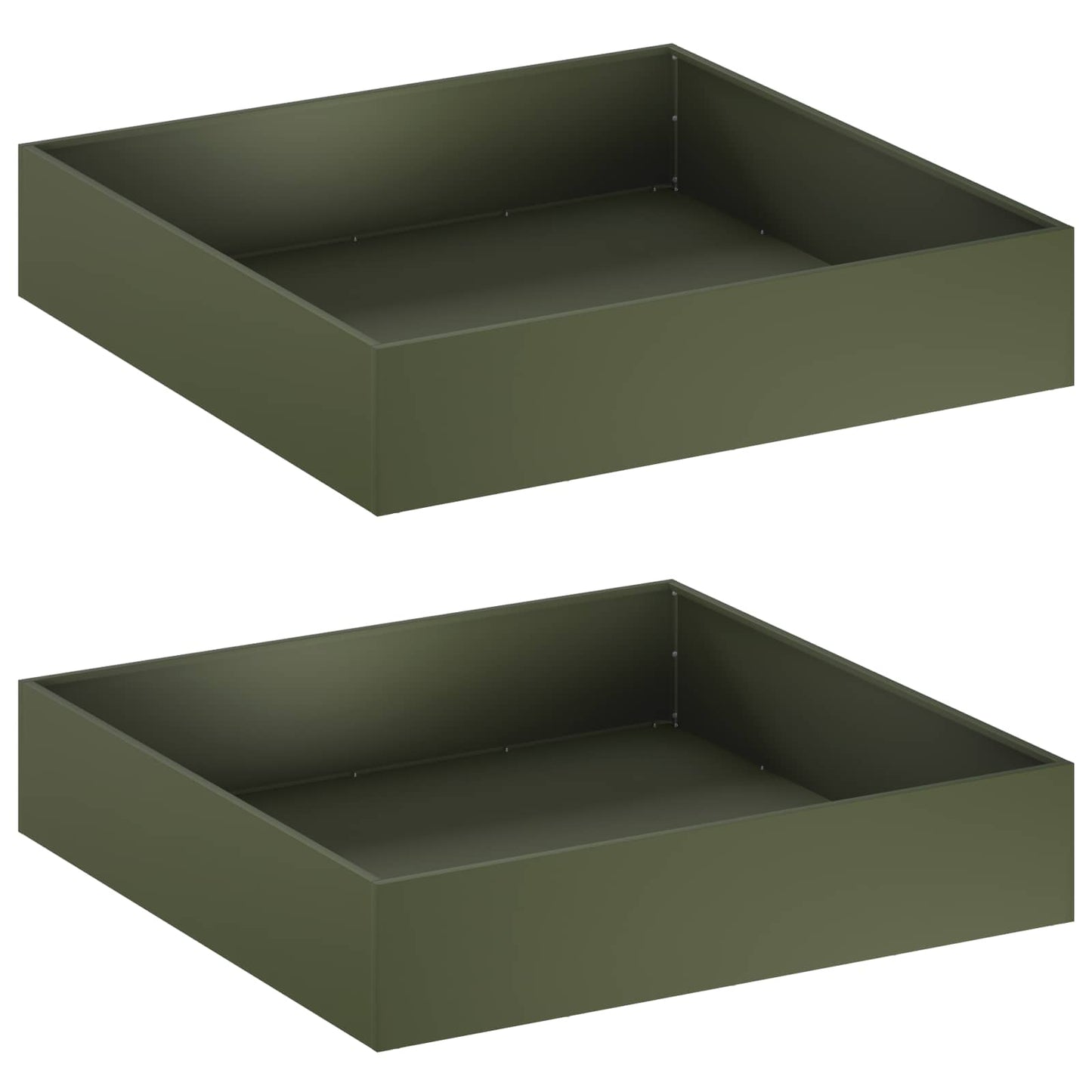 Garden Planter 2 pcs Olive Green 100 x 100 x 20 cm