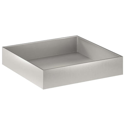Garden Planter Silver 100 x 100 x 20 cm Stainless Steel
