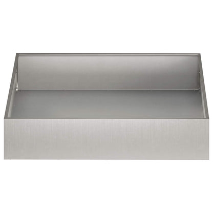 Garden Planter Silver 100 x 100 x 20 cm Stainless Steel