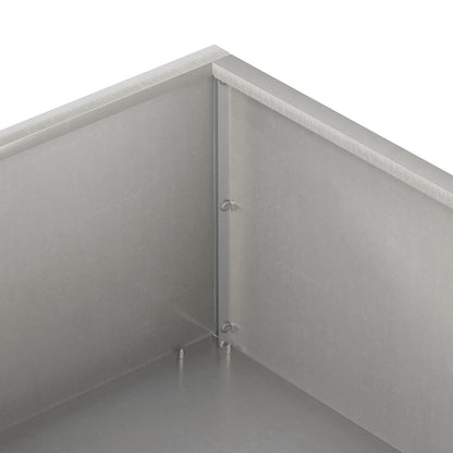 Garden Planter 2 pcs Silver 100 x 100 x 20 cm Stainless Steel