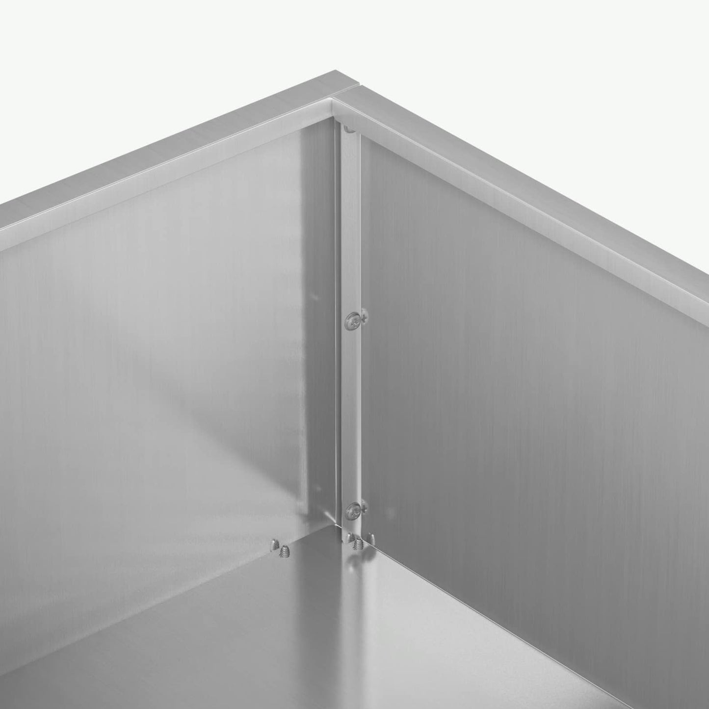 Garden Planter Silver 100 x 100 x 20 cm Galvanised Steel