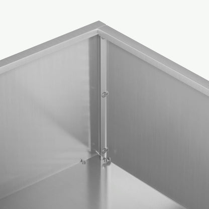 Garden Planter Silver 100 x 100 x 20 cm Galvanised Steel