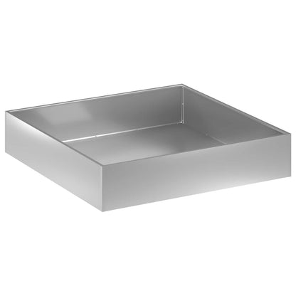 Garden Planter 2 pcs Silver 100 x 100 x 20 cm Galvanised Steel