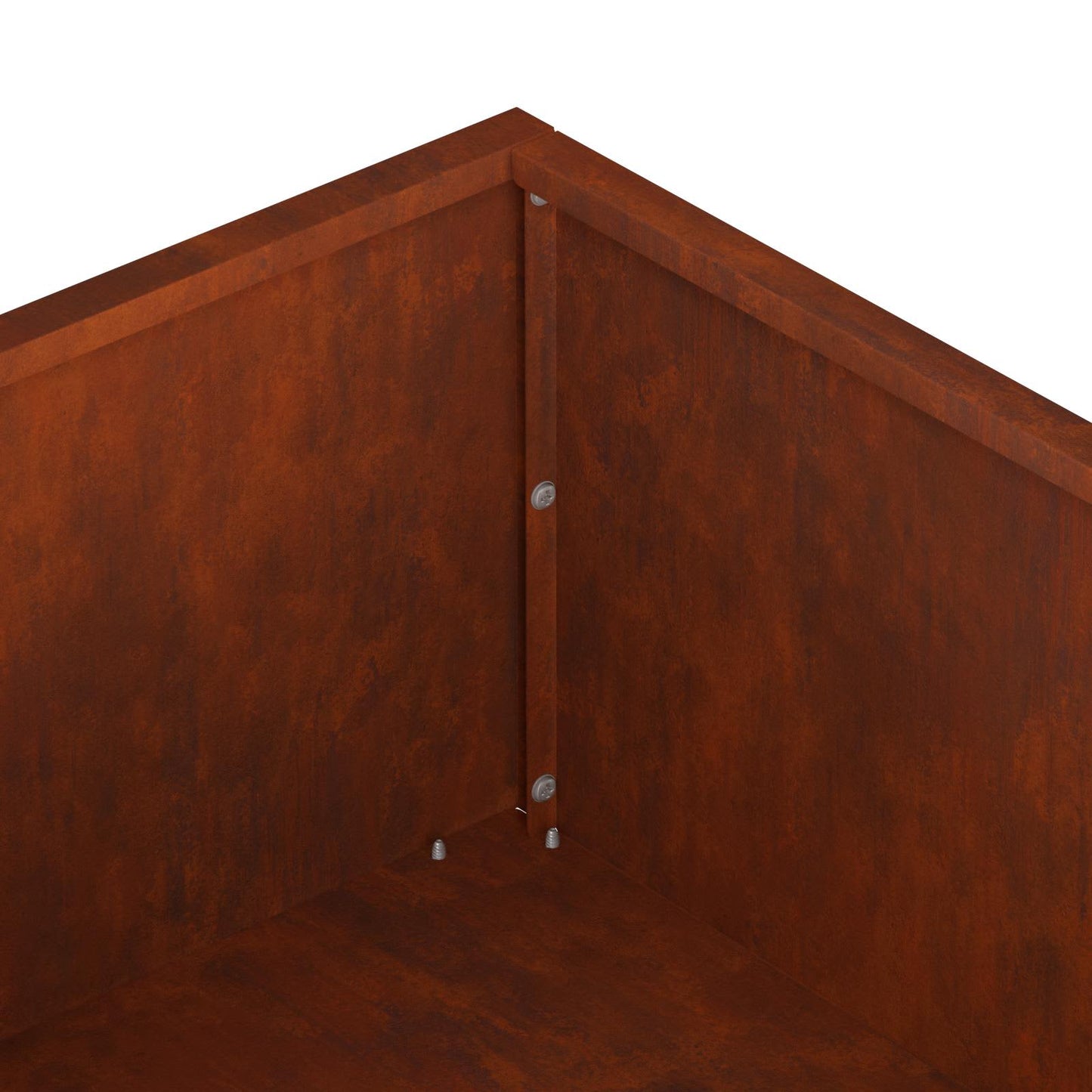 Garden Planter 2 pcs Rusty 100 x 100 x 20 cm Weathering Steel