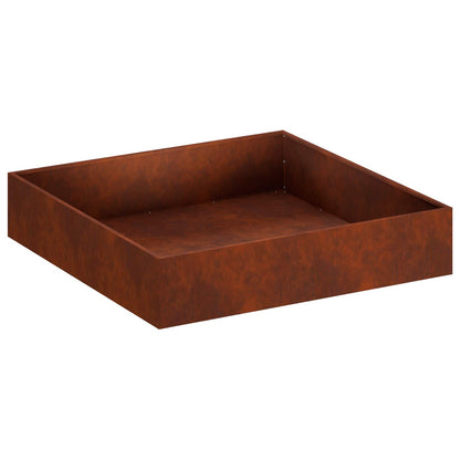 Garden Planter 2 pcs Rusty 100 x 100 x 20 cm Weathering Steel