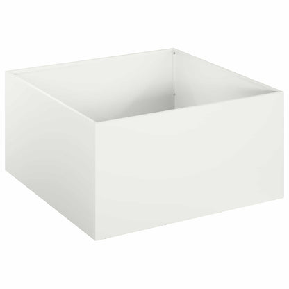 Garden Planter 2 pcs White 40 x 40 x 30 cm Cold-rolled Steel