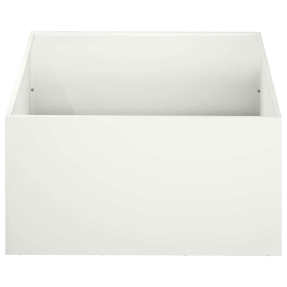 Garden Planter 2 pcs White 40 x 40 x 30 cm Cold-rolled Steel