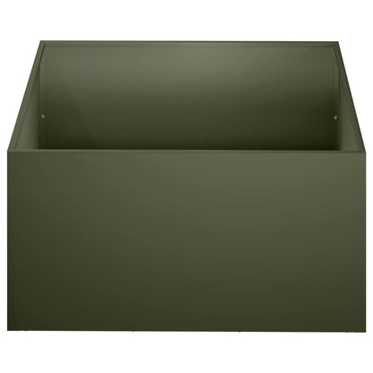 Garden Planter Olive Green 40 x 40 x 30 cm Cold-rolled Steel