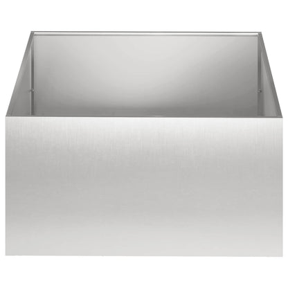 Garden Planter Silver 40 x 40 x 30 cm Stainless Steel