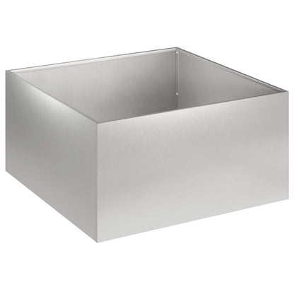 Garden Planter 2 pcs Silver 40 x 40 x 30 cm Stainless Steel