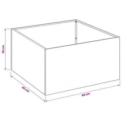 Garden Planter 2 pcs Silver 40 x 40 x 30 cm Stainless Steel