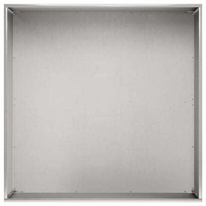 Garden Planter 2 pcs Silver 40 x 40 x 30 cm Stainless Steel
