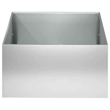 Garden Planter 2 pcs Silver 40 x 40 x 30 cm Galvanised Steel