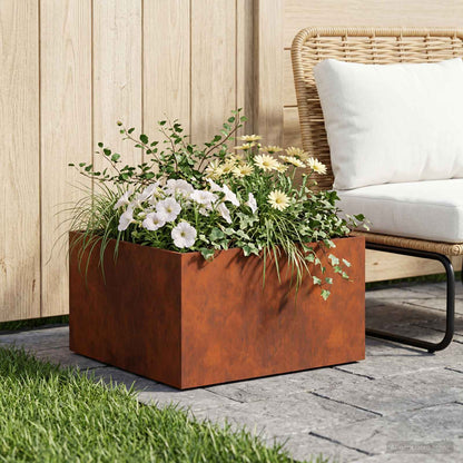 Garden Planter Rusty 40 x 40 x 30 cm Weathering Steel