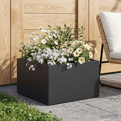 Garden Planter Black 60 x 60 x 30 cm Cold-rolled Steel